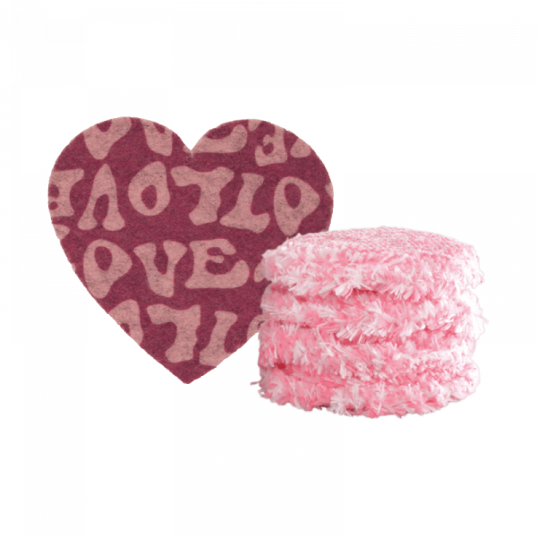Abschmink-Pads, 4er-Pack, pink